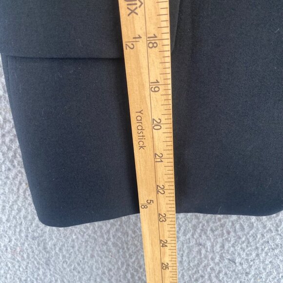 Calvin Klein Blazer Womens 4 Black Peak Lapel Button Up Pockets Office Career - Picture 7 of 9